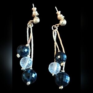 Elegant Black and Gold Dangle Earrings